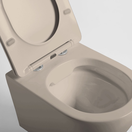 Унитаз подвесной безободковый Vincea Globo VT1-14SMC капучино матовый, с сиденьем микролифт