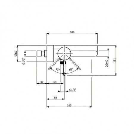 Смеситель для ванны с душем Villeroy & Boch Dawn TVT10650115161 хром