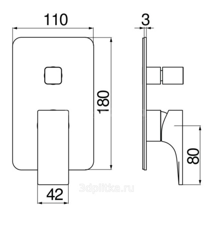 Смеситель для душа Nobili Seven SE124100CR хром