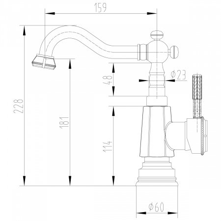 Смеситель для раковины Lemark Jasmine  LM6604ORB черная бронза