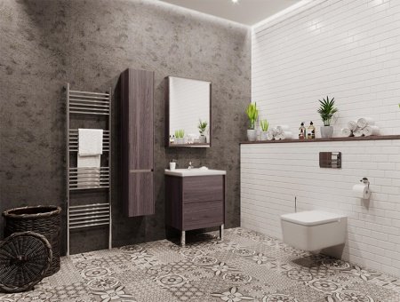 Тумба под раковину Акватон Стоун 60 подвесная 1A231401SXC80 Грецкий орех