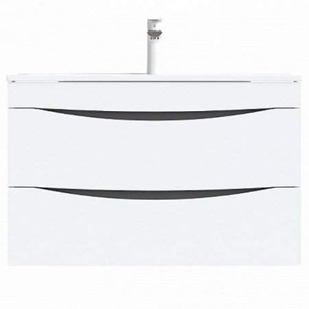 Тумба с раковиной Iddis Cloud 80 подвесная Белая