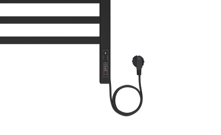 Полотенцесушитель элекрический Aquatek Альтаир 70х50 черный матовый