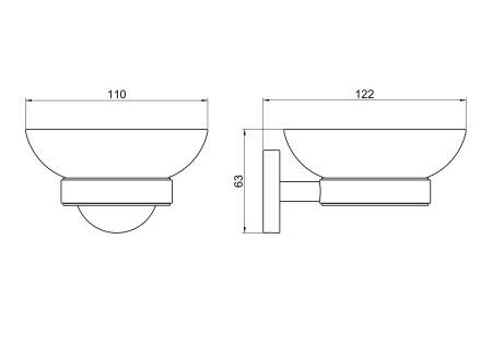 Мыльница Aquatek Бетта AQ4603MB черный матовый