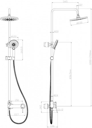 Душевая стойка Lemark Minima LM3860C