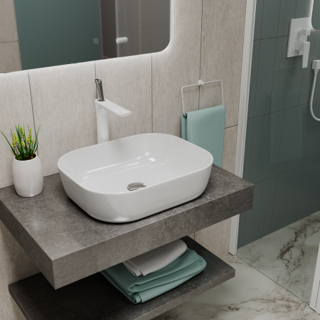 Раковина накладная 49см D&K Venice DT1020116 белый