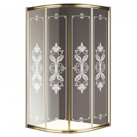 Душевой уголок Cezares Giubileo R2 100x100 профиль Хром стекло прозрачное