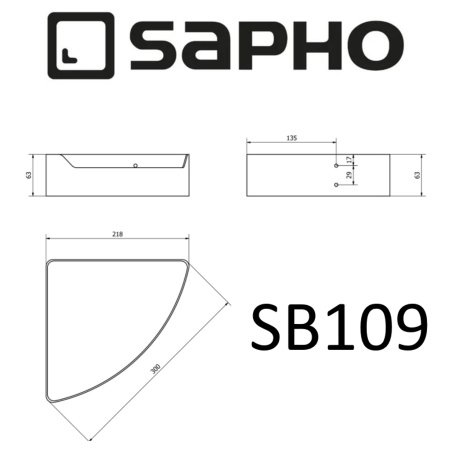Полка Sapho SAMBA SB109 хром