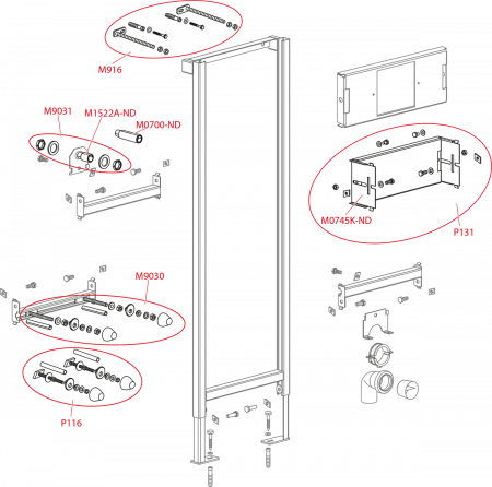 Инсталляция для писсуаров AlcaPlast A107/1200