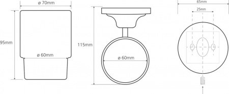 Держатель для стакана Bemeta Retro bronze 144110017 Бронза