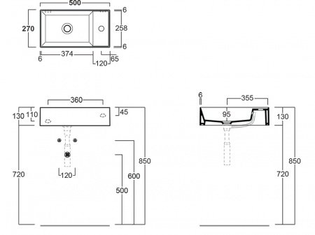 Раковина 50см Simas Agile AG50 белый