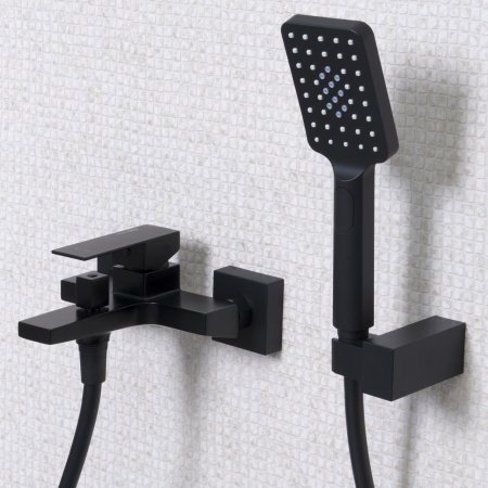 Смеситель для ванны с душем WasserKraft Abens 2001 черный матовый