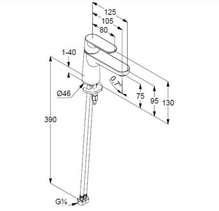 Смеситель для раковины Kludi Louva 242720575 хром