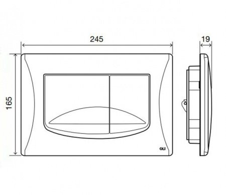 Кнопка смыва для унитазов OLI RIVER DUAL 638508 золото