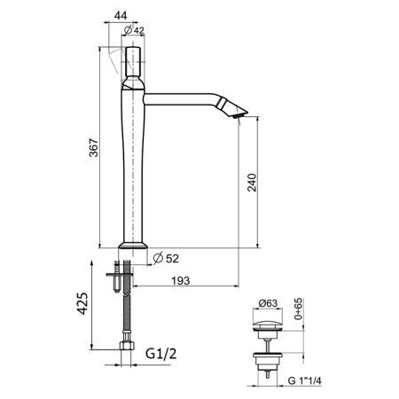 Смеситель для раковины Webert Opera OA830402065, бронза