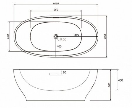 Акриловая ванна ABBER AB9207