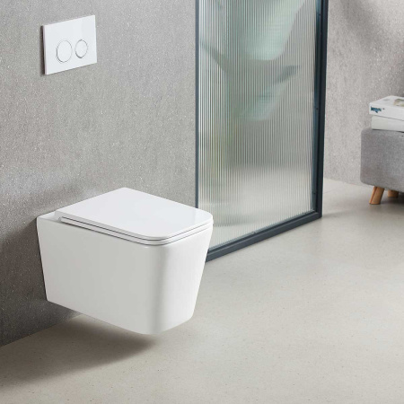 Унитаз подвесной безободковый Vincea Q-Line VT1-12T белый, с сиденьем микролифт