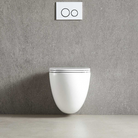 Унитаз подвесной безободковый Vincea Bien VT1-51T белый, с сиденьем микролифт