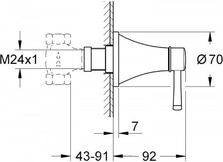 Вентиль запорный для душа Grohe Grandera 19944000 хром