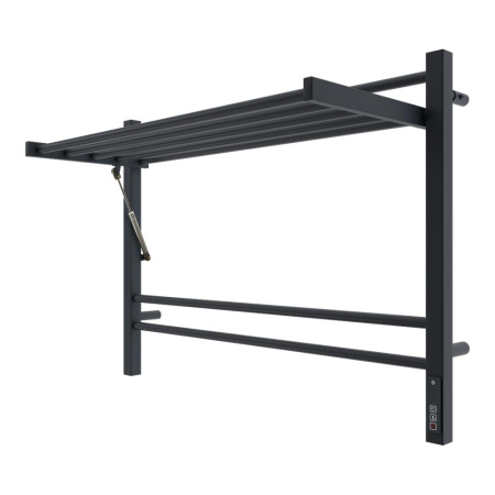 Полотенцесушитель электрический с полкой Terminus Горизонт П8 80х60 КС, черный муар