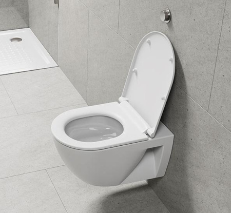 Унитаз подвесной безободковый GSI Pura 880711 белый, без сиденья