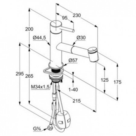 Смеситель для кухни Kludi Steel 44851F860 хром