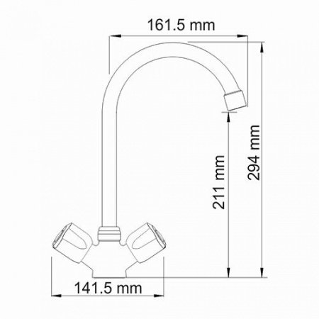 Смеситель для кухни WasserKraft Amper 2907 хром