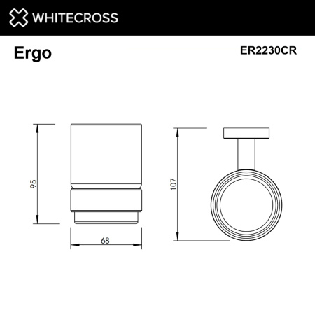 Стакан подвесной WHITECROSS Ergo ER2230CR (хром)