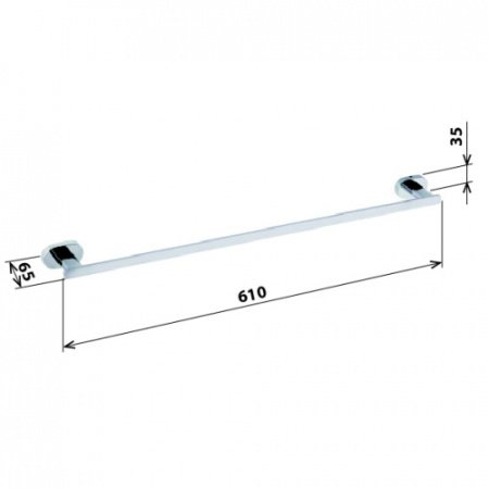 Держатель для полотенец Bemeta Oval 118404041 Хром