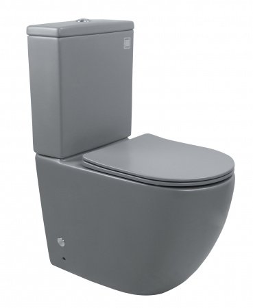 Унитаз напольный Esbano RIPOLL-С серый матовый, с сиденьем микролифт