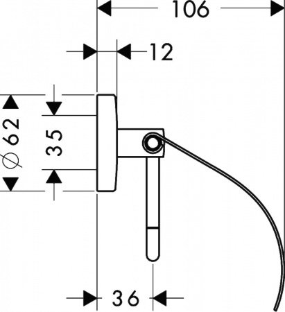 Держатель туалетной бумаги Hansgrohe Logis 40523000 с крышкой Хром