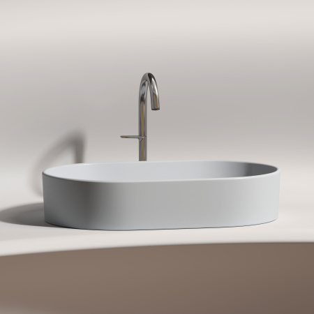 Раковина накладная 60см Ceramica Nova Element CN6048MSG серый матовый