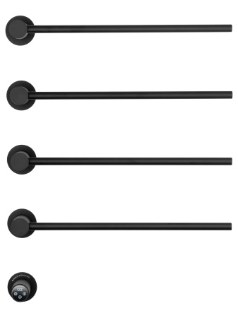 Полотенцесушитель электрический встраиваемый WONZON & WOGHAND MÜNCHEN, Черный матовый (WW-A354-MB)