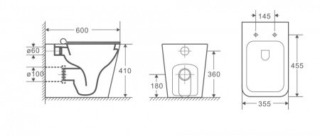 Унитаз подвесной Grossman GR-4414S белый, с сиденьем микролифт