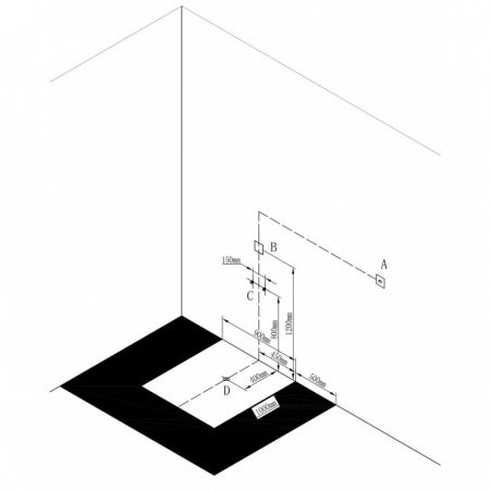 Душевая кабина Orans 86120S0 100x90x220 профиль белый, стекло прозрачное