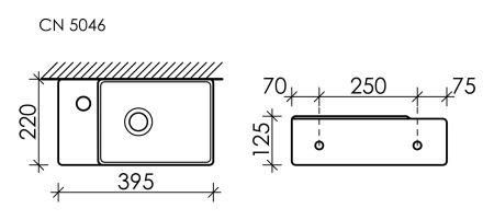 Раковина подвесная 40см Ceramica Nova Element CN5046 белый