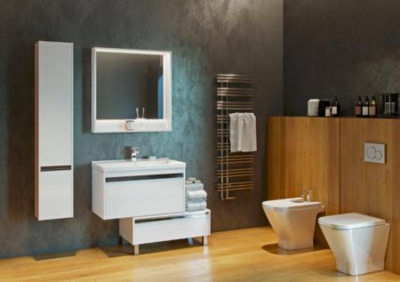 Зеркало Акватон Капри 80 с подсветкой 1A230402KP010 Белое