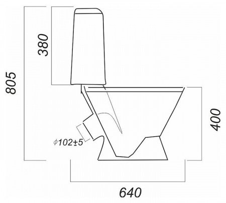 Унитаз Sanita Кама эконом KMASACC01090111 белый с бачком и стандартным сиденьем