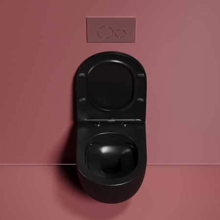 Унитаз подвесной безободковый Ceramica Nova Modena Rimless CN6063MB черный матовый