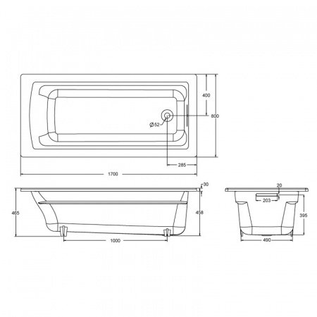 Чугунная ванна Jacob Delafon Archer 170х80 белый