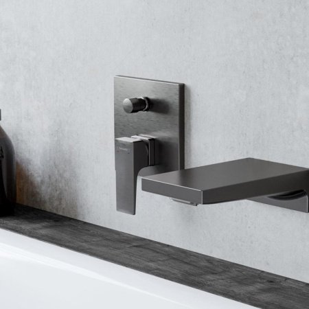 Смеситель для ванны с душем Hansgrohe Metropol 32545340 хром черный шлифованный