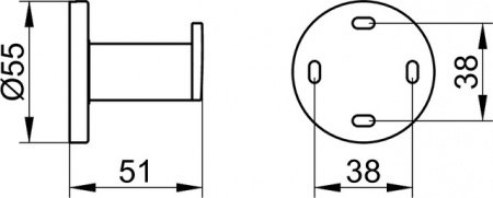 Крючок Keuco Plan 14914370000 черный матовый