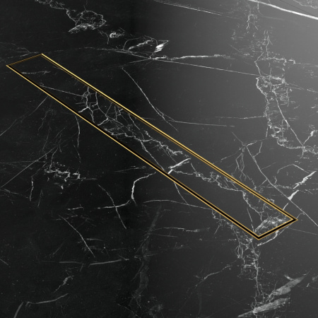 Душевой лоток EXCELLENT Stilio Gold 80 см. под облицовку плиткой (золото)