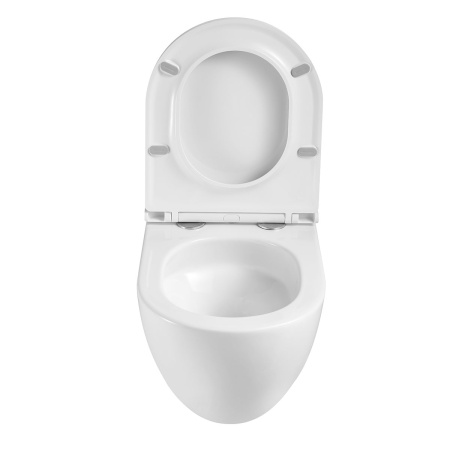 Унитаз подвесной безободковый Vincea Bien VT1-51T белый, с сиденьем микролифт