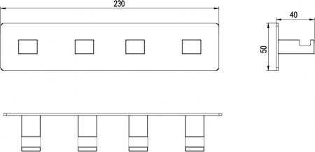 Вешалка для полотенец Timo Selene 10015/00 Хром