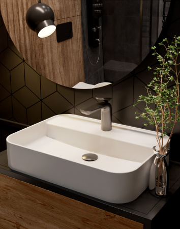 Смеситель для раковины AQUAme Como AQM6510GM вороненая сталь