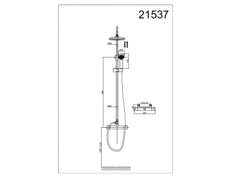 Душевая стойка D&K Bayern.Potsdam DA2153701B07 хром