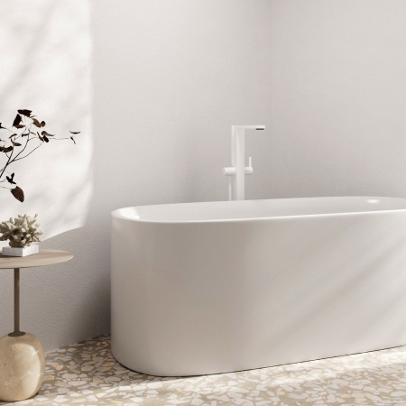 Смеситель для ванны напольный Hansgrohe Tecturis E 73445700 белый матовый