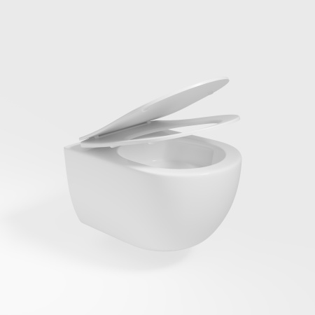 Унитаз подвесной безободковый Vincea Evo VT1-34ST белый, с сиденьем микролифт