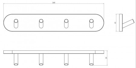 Крючки для полотенец Rush Bianki BI76241 Хром